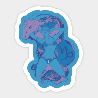 Mountain Blue Capricorn Beauty Sticker